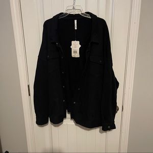 Brand New with tags plus size black fabletics shacket